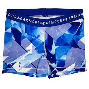 Under Armour Spandex Biking Shorts Geometric Print Compression Athletic Workout